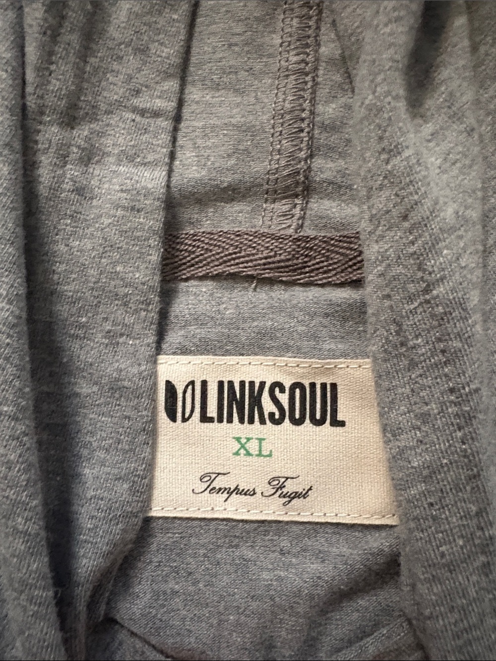 Linksoul Men’s Light Heather Gray Hooded Pullover - Picture 4 of 4